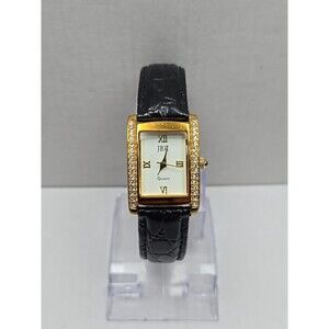 Camrose And Kross JBK Jackie Kennedy Gold Tone Crystal Tank Watch New Battery